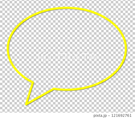 マンガで台詞やメッセージの言葉を書く吹き出しのイラスト マンガで台詞やメッセージの言葉を書く吹き出しのイラスト 121692761