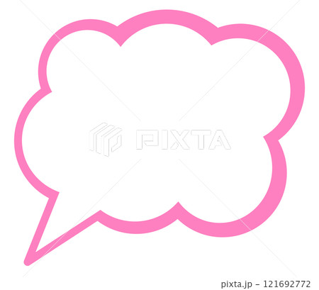 マンガで台詞やメッセージの言葉を書く吹き出しのイラスト 121692772