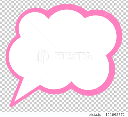 マンガで台詞やメッセージの言葉を書く吹き出しのイラスト 121692772