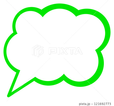 マンガで台詞やメッセージの言葉を書く吹き出しのイラスト 121692773