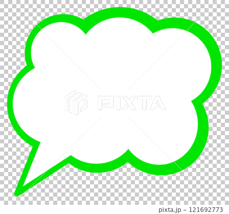 マンガで台詞やメッセージの言葉を書く吹き出しのイラスト 121692773