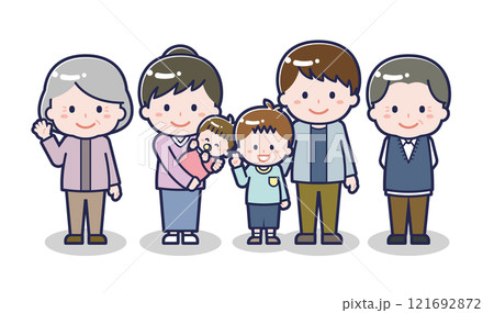 いろいろな人物セット_家族01 121692872