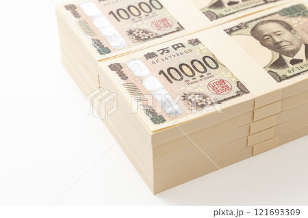 白背景に1000万円 白背景に1000万円 121693309
