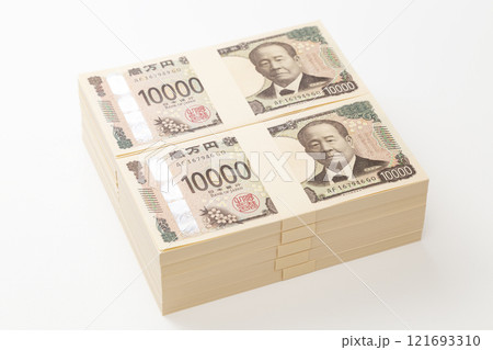 白背景に1000万円 121693310