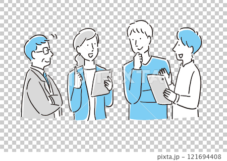 商務人士開會插畫素材 121694408