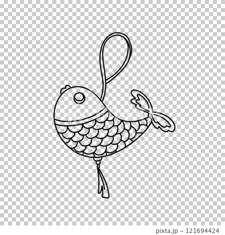 A fish with a string around its neck A fish with a string around its neck 121694424