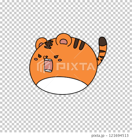 A cartoon tiger is angry and has its mouth open A cartoon tiger is angry and has its mouth open 121694513