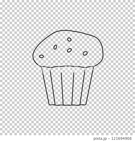 A cupcake with a frosting on top A cupcake with a frosting on top 121694908