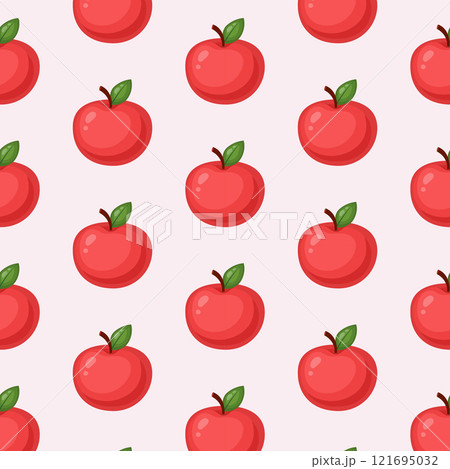 Seamless pattern ripe red apple. Vector illustration Seamless pattern ripe red apple. Vector illustration 121695032