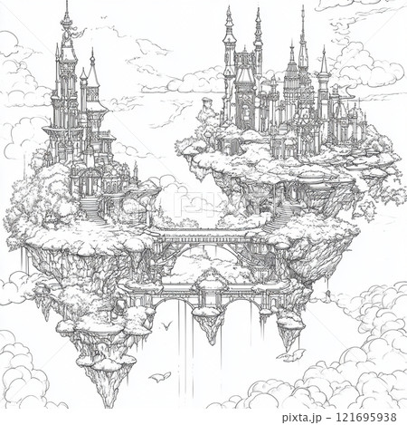 空に浮かぶお城 121695938