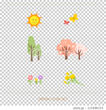 Icon set design for spring Icon set design for spring 121696155