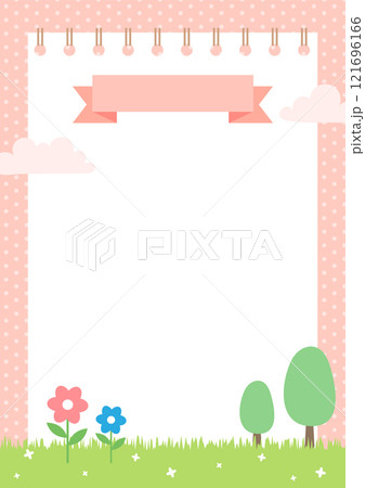 Pink dot background with sketchbook Pink dot background with sketchbook 121696166