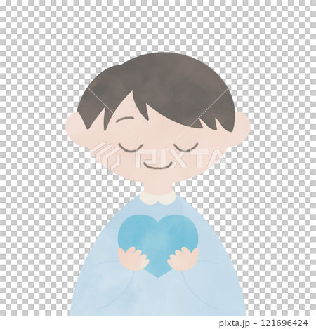 A boy with a heart 121696424