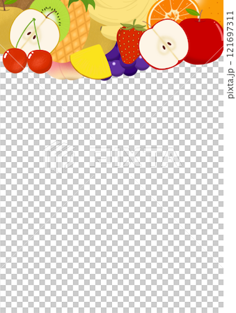 Cute colorful fruit frame Cute colorful fruit frame 121697311
