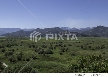 Montenegro, Skadar Lake National Park and its nature reserve. 121697368