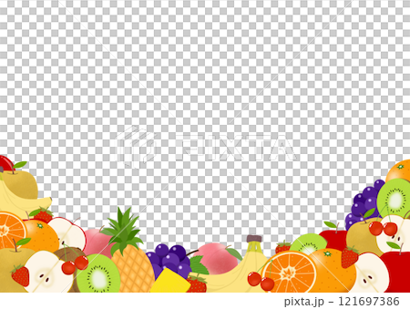 Cute illustrations of various fruits 121697386