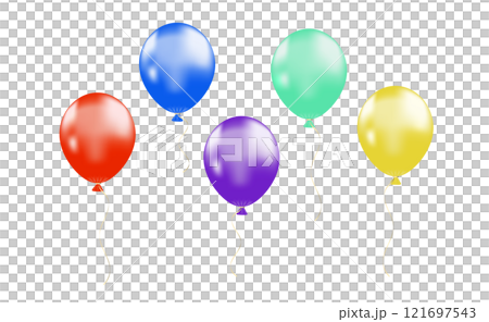 Colorful balloon vector design elements. 121697543
