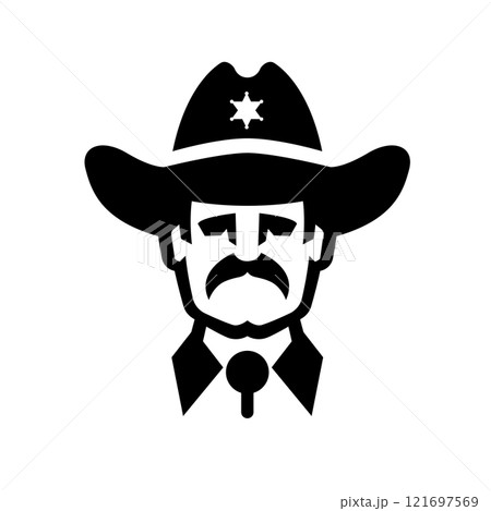 Sheriff in a hat, logo. 121697569