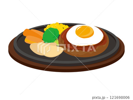 鉄板目玉焼きハンバーグ 121698006