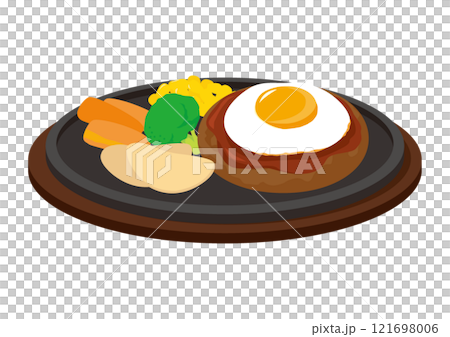 鉄板目玉焼きハンバーグ 121698006