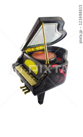 piano music box isolated on white background 121698815