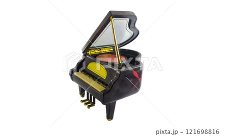 piano music box isolated on white background piano music box isolated on white background 121698816
