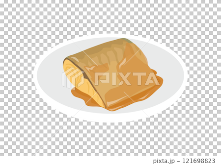 更に乗ったサバの味噌煮のイラスト 121698823