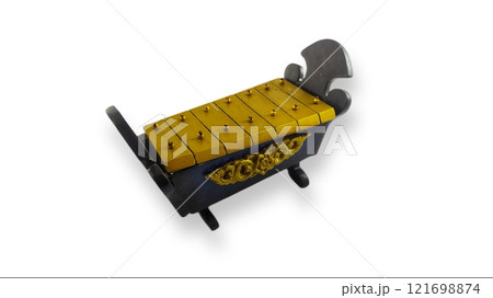 Miniature Indonesian Javanese Traditional Gamelan Music Instruments in White Isolated Background Miniature Indonesian Javanese Traditional Gamelan Music Instruments in White Isolated Background 121698874