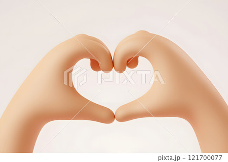 Cartoon Hands Forming Heart Shape Gesture Cartoon Hands Forming Heart Shape Gesture 121700077
