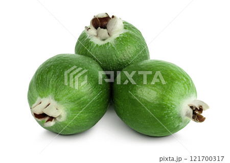 Feijoa fruit isolated on white background 121700317