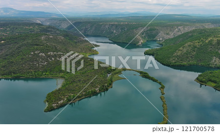 Krka National Park aerial view Krka National Park aerial view 121700578