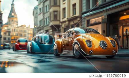 Luxuries Car on Road in the city, Wallpaper 121700919