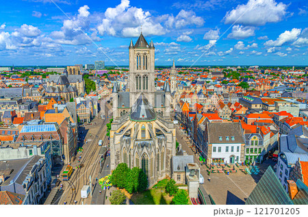 Ghent city historical centre, Flemish Region, Belgium 121701205