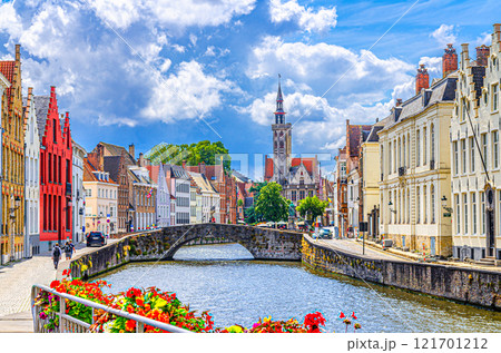 Bruges city historical centre, Flemish Region, Belgium 121701212