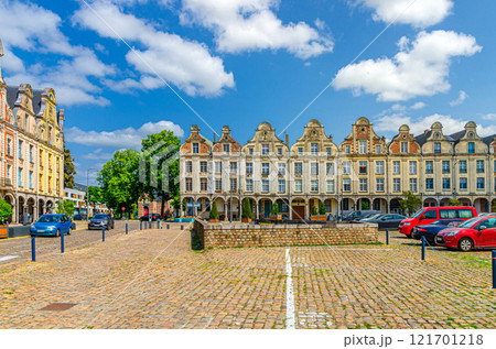 Arras historical city center, Hauts-de-France Region, Northern France 121701218