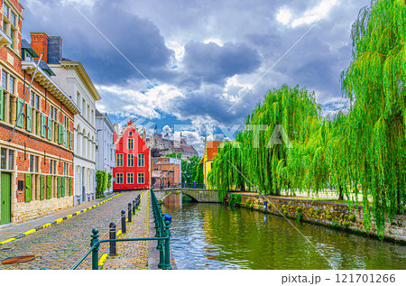 Ghent city historical center, East Flanders province, Belgium 121701266