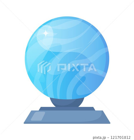 Crystal ball for fortune telling, magic tool of fortuneteller and magician. Vector illustration. 121701812