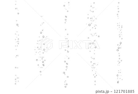 Oxygen air bubbles  flow  in water on white  background. 121701885