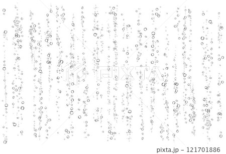 Oxygen air bubbles  flow  in water on white  background. 121701886