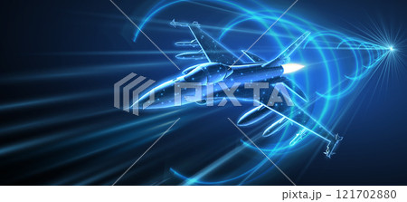 Fighter jet. Military aircraft, Aerospace innovation, AI in Air defense 121702880