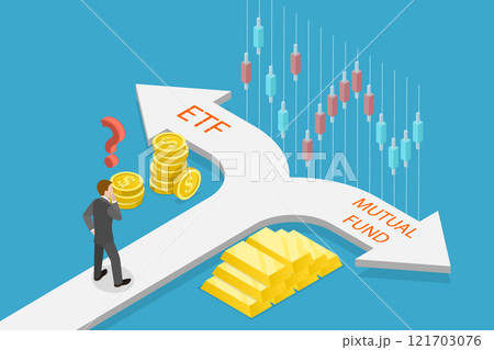 3D Isometric Flat Vector Illustration of Exchange Traded Fund, ETF On The Stock Exchange To Invest In A Variety Of Securities 3D Isometric Flat Vector Illustration of Exchange Traded Fund, ETF On The Stock Exchange To Invest In A Variety Of Securities 121703076