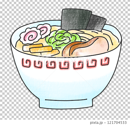 ゆるめシンプルなラーメン　　アナログ風 121704533
