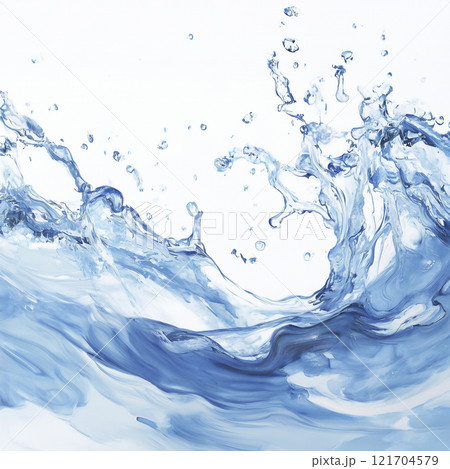 リアルな水　スプラッシュ　AI生成画像 121704579