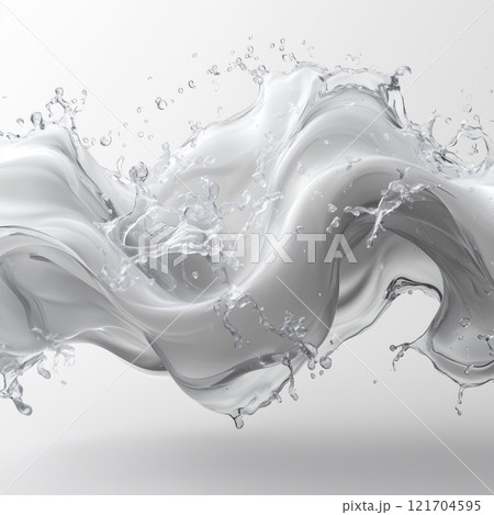 リアルな水　スプラッシュ　AI生成画像 121704595
