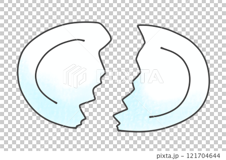 A simple plate split in half, analog style 121704644