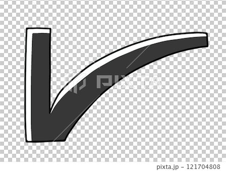 Loose, simple, thin, jagged check marks, solid color 121704808