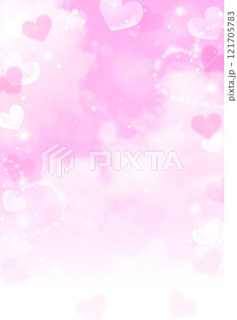 ハートイメージ淡いピンク背景 121705783
