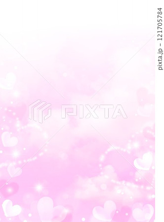 ハートイメージ淡いピンク背景 121705784