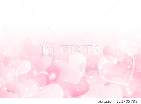 ハートイメージ淡いピンク背景 121705785