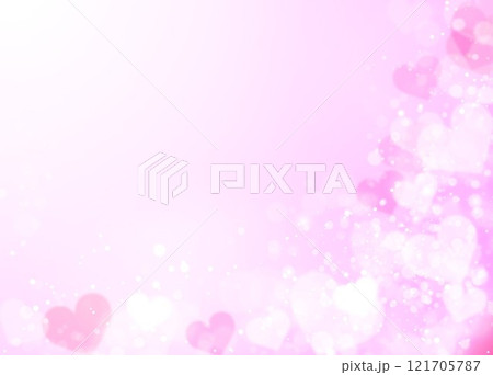 ハートイメージ淡いピンク背景 121705787